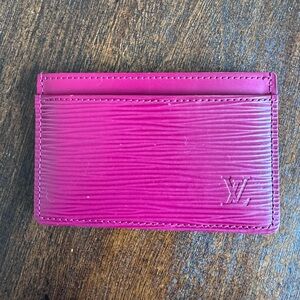 Louis Vuitton Epi Leather Card Holder - Raspberry